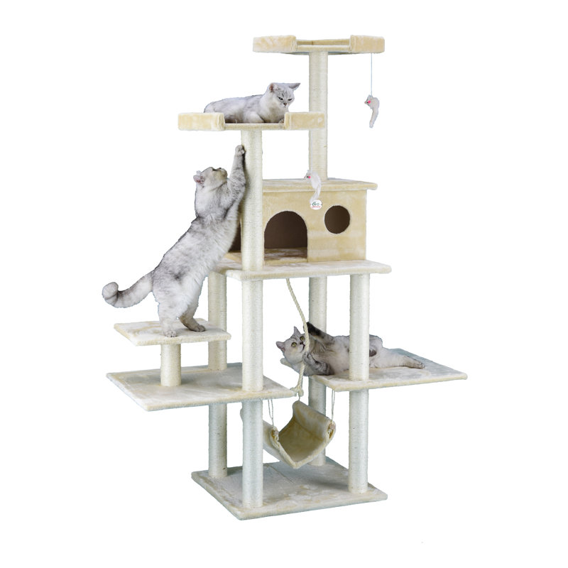 Go Pet Club 72" Faux Fur Cat Tree & Reviews Wayfair